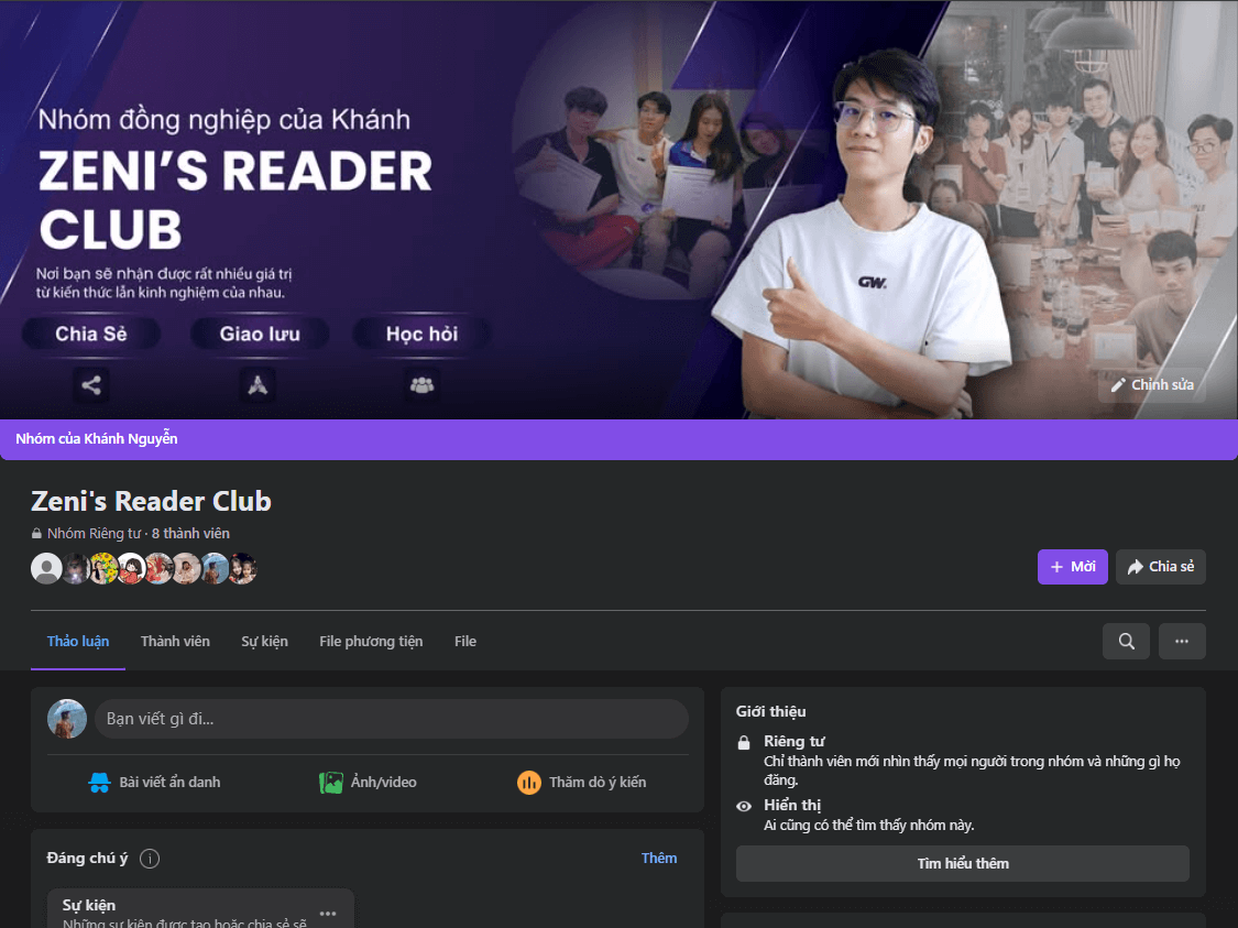 Tham gia group facebook cộng đồng học viên PRO